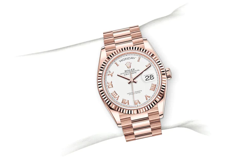Day-Date 36, Oyster, 36 mm, Everose gold Specifications