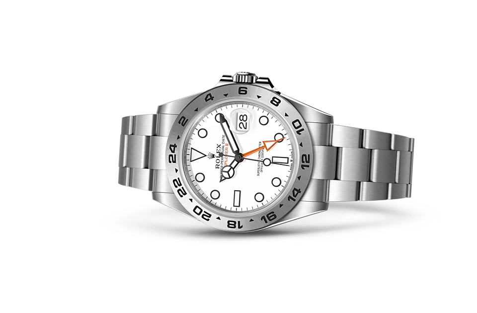 Explorer II, Oyster, 42 mm, Oystersteel Laying Down