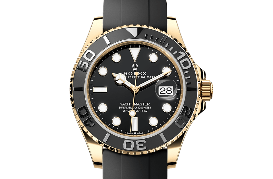 Yacht-Master 42, Oyster, 42 mm, yellow gold Front Facing