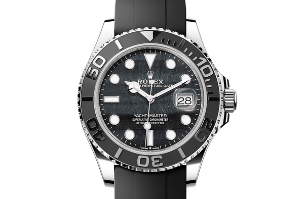 Yacht-Master 42, Oyster, 42 mm, white gold Front Facing