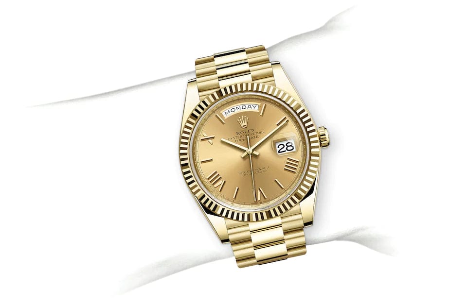 Day-Date 40, Oyster, 40 mm, yellow gold Specifications