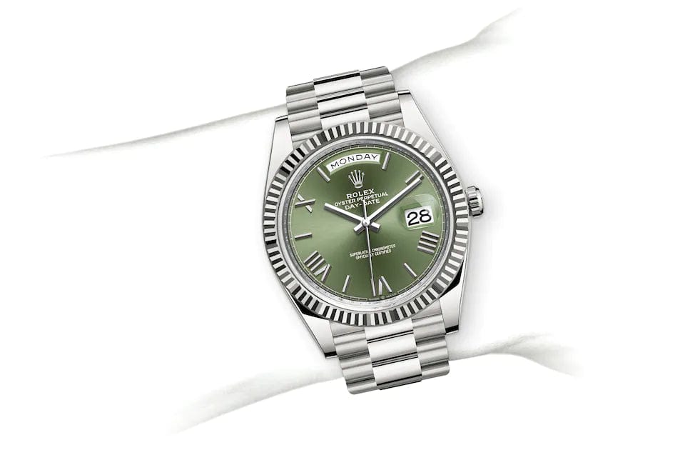 Day-Date 40, Oyster, 40 mm, white gold Specifications