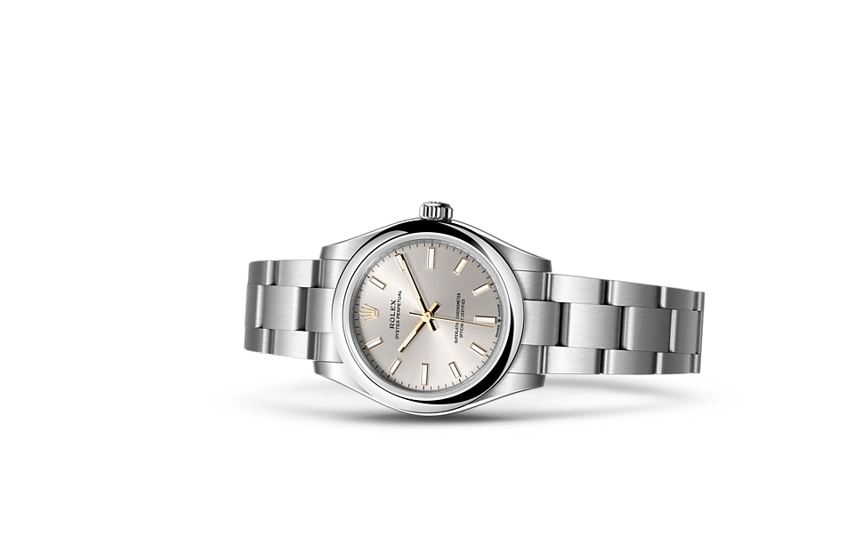 Oyster Perpetual 31, Oyster, 31 mm, Oystersteel Laying Down