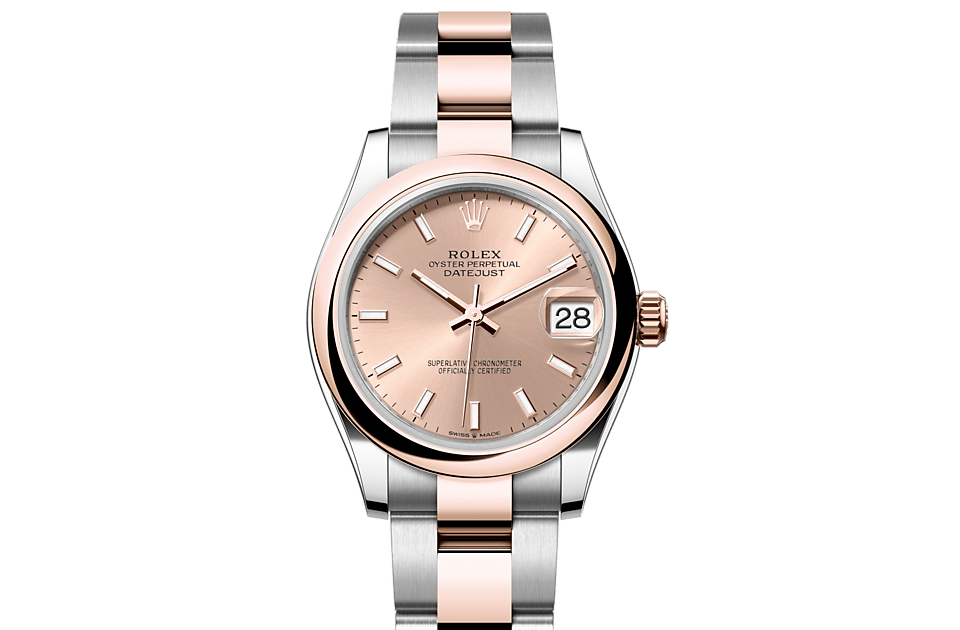 Datejust 31, Oyster, 31 mm, Oystersteel and Everose gold Front Facing