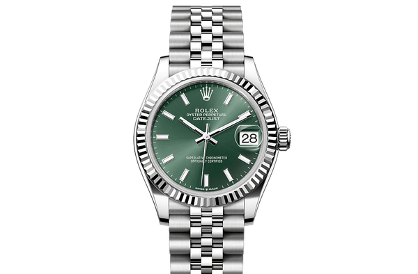 Datejust 31, Oyster, 31 mm, Oystersteel and white gold Front Facing