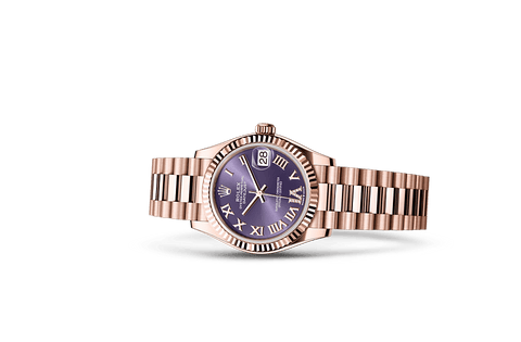 Datejust 31, Oyster, 31 mm, Everose gold Laying Down