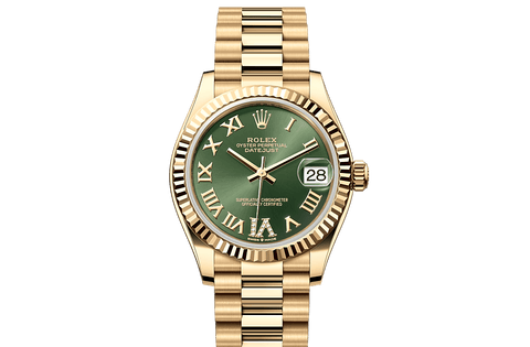 Datejust 31, Oyster, 31 mm, yellow gold Front Facing