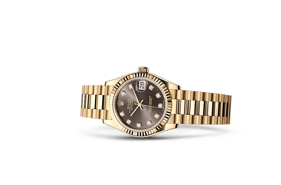 Datejust 31, Oyster, 31 mm, yellow gold Laying Down