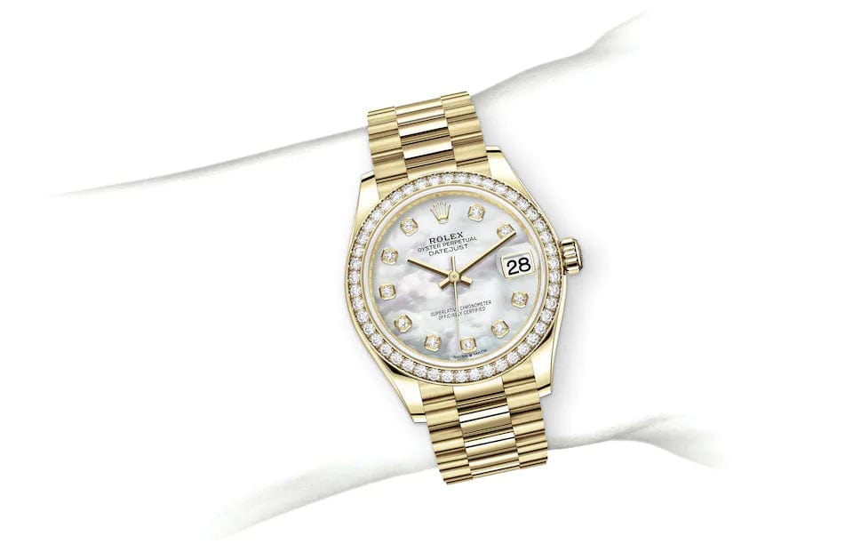 Datejust 31, Oyster, 31 mm, yellow gold and diamonds Specifications