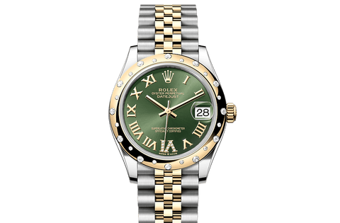 Datejust 31, Oyster, 31 mm, Oystersteel, yellow gold and diamonds Front Facing
