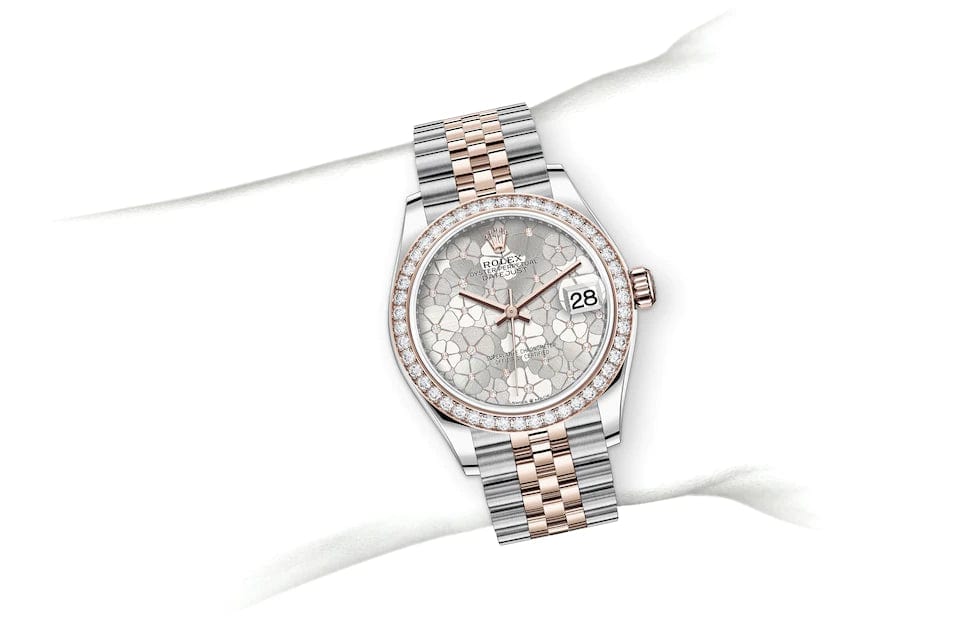 Datejust 31, Oyster, 31 mm, Oystersteel, Everose gold and diamonds Specifications