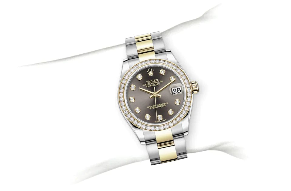 Datejust 31, Oyster, 31 mm, Oystersteel, yellow gold and diamonds Specifications