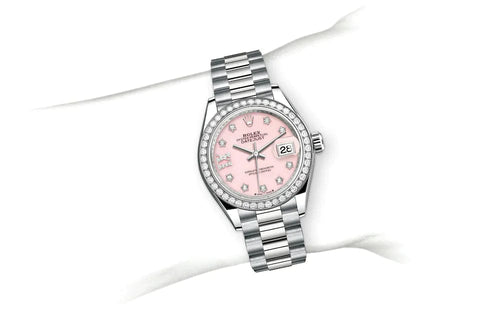 Lady-Datejust, Oyster, 28 mm, white gold and diamonds Specifications
