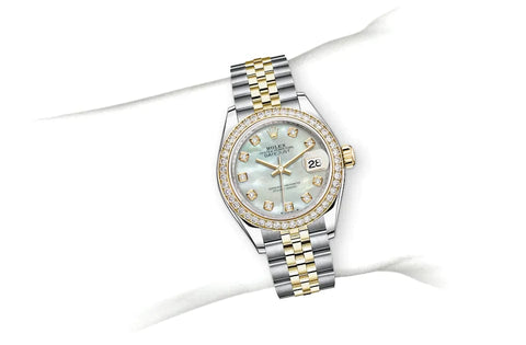 Lady-Datejust, Oyster, 28 mm, Oystersteel, yellow gold and diamonds Specifications