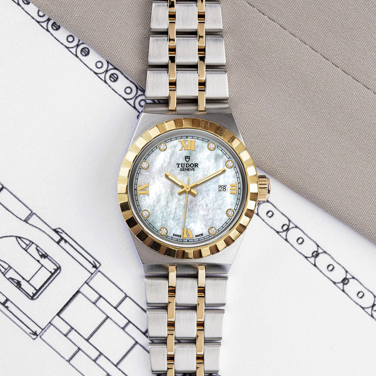 TUDOR Royal Steel & Gold M28303-0007