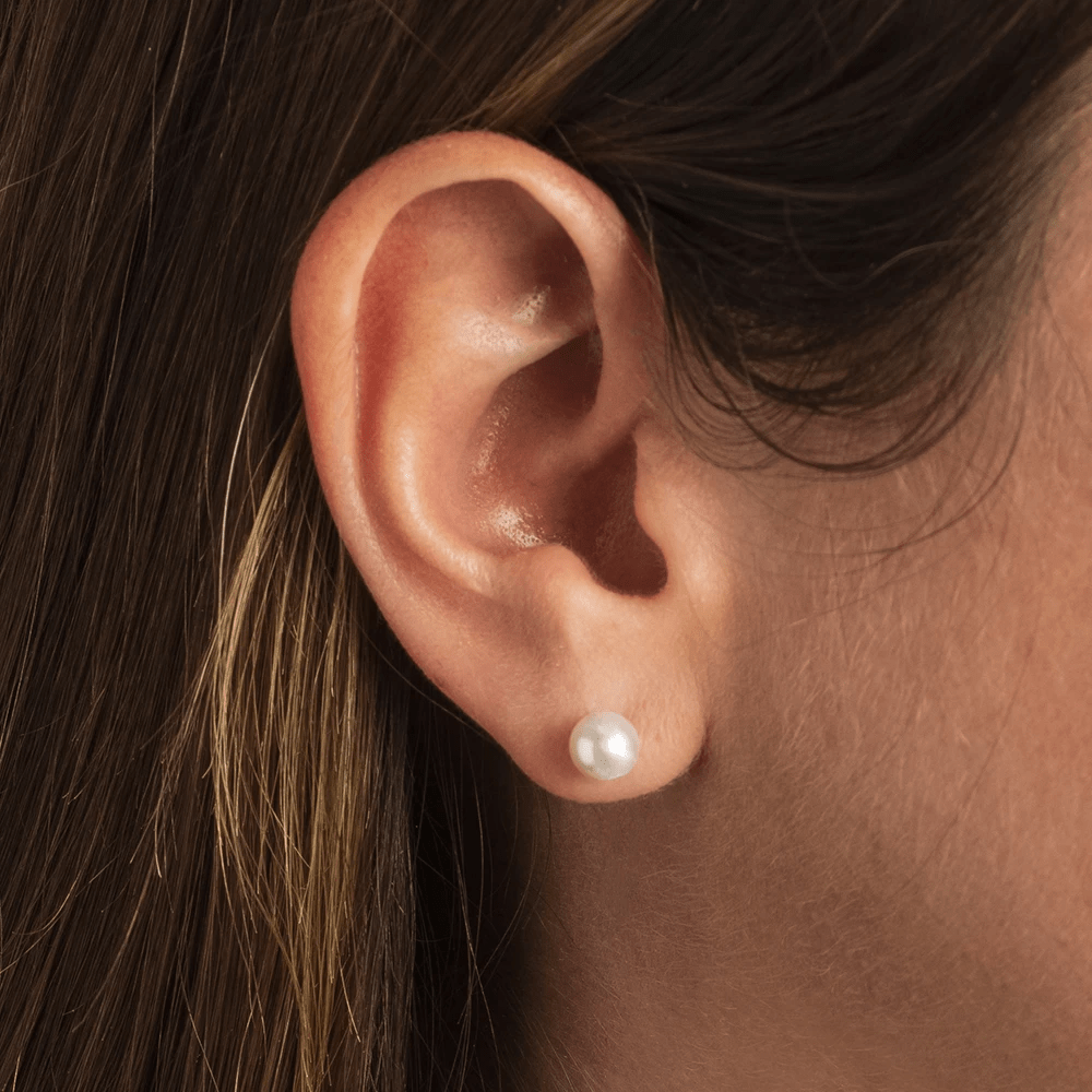 Mikimoto 18K Yellow Gold Pearl Stud Earrings
