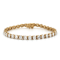 18K Yellow Gold 4 Prong Diamond Tennis Bracelet